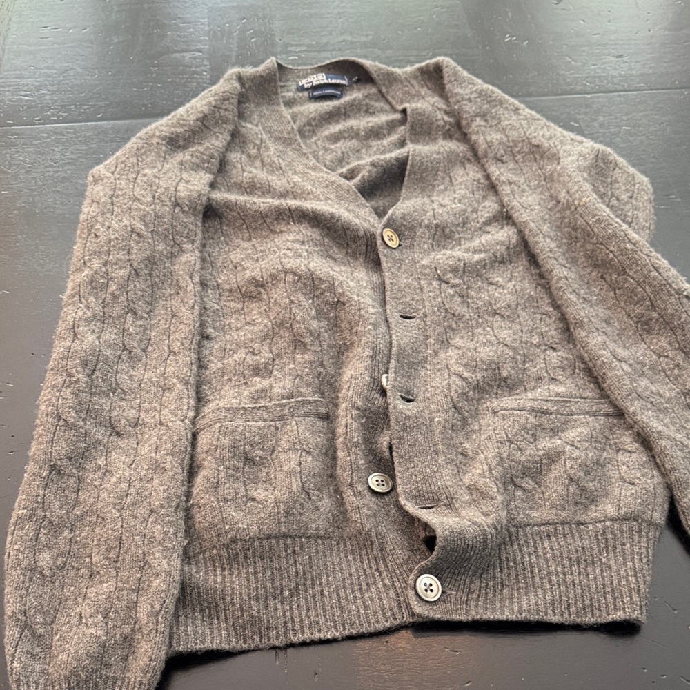 Polo Ralph Lauren cashmere cabled cardigan sweater